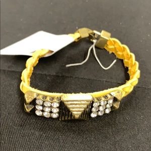 Braided leather bracelet